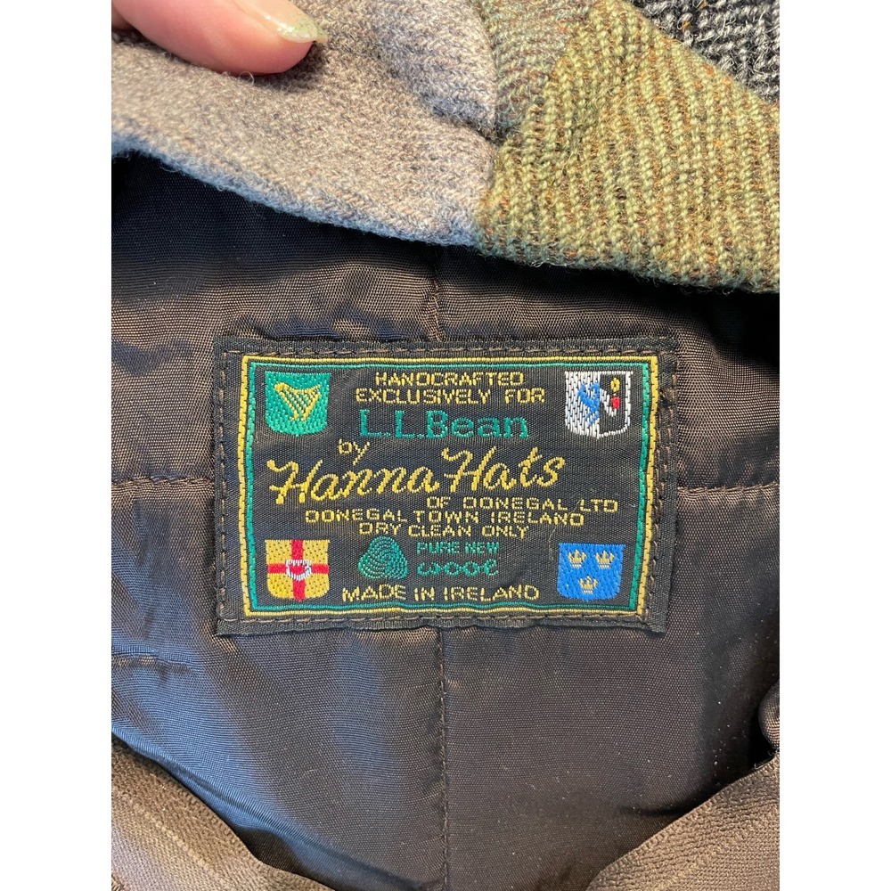 Vintage Patchwork L.L. Bean Hanna Hats 100% Irish Wool Flat Cap - Picture 3 of 4